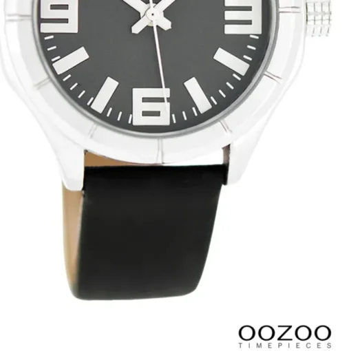 Oozoo Damen Armbanduhr Timepieces Analog Leder schwarz UOC6204A