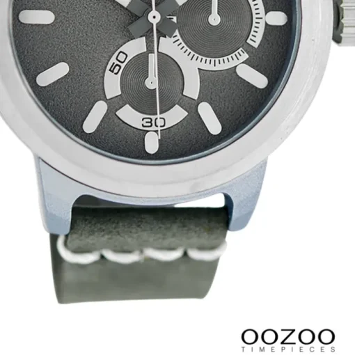 Oozoo Damen Armbanduhr Timepieces Analog Leder dunkelgrau UOC6207A