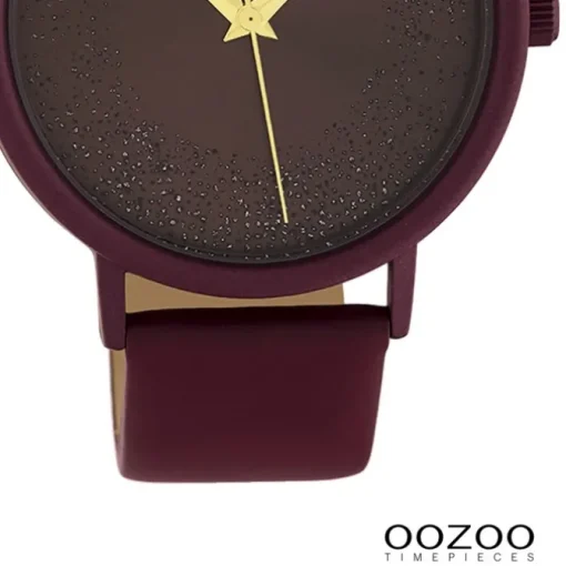 Oozoo Damen Armbanduhr Timepieces Analog Leder bordeauxrot UOC10584