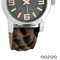 Oozoo Damen Armbanduhr Timepieces Analog Leder braun UOC7129A