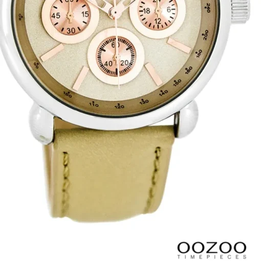 Oozoo Damen Armbanduhr Timepieces Analog Leder beige UOC7135A