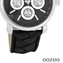 Oozoo Damen Armbanduhr Timepieces Analog Leder schwarz UOC7139A