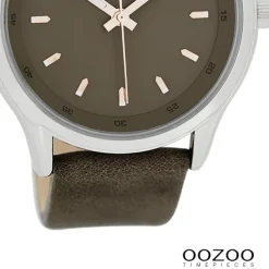 Oozoo Damen Armbanduhr Timepieces Analog Leder dunkelbraun UOC7439A