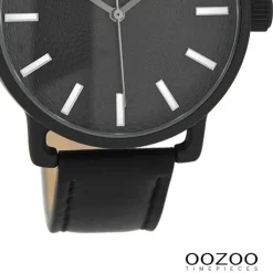 Oozoo Damen Armbanduhr Timepieces Analog Leder schwarz UOC8314A