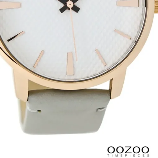 Oozoo Damen Armbanduhr Timepieces Analog Leder grau UOC9020A