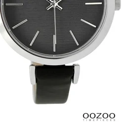 Oozoo Damen Armbanduhr Timepieces Analog Leder schwarz UOC9139A