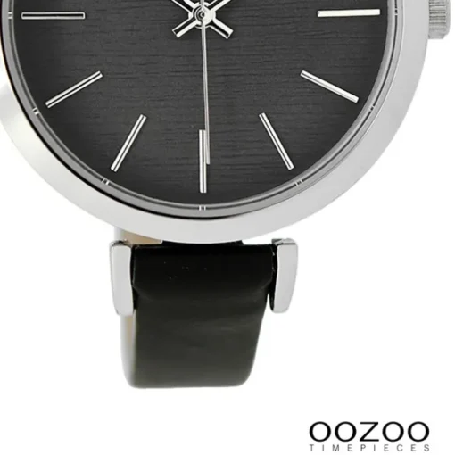 Oozoo Damen Armbanduhr Timepieces Analog Leder schwarz UOC9139A