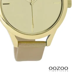 Oozoo Damen Armbanduhr Timepieces Analog Leder beige UOC9141A