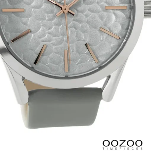 Oozoo Damen Armbanduhr Timepieces Analog Leder grau UOC9471A
