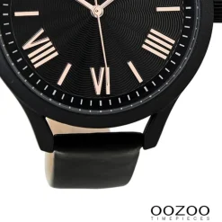 Oozoo Damen Armbanduhr Timepieces Analog Leder schwarz UOC9479A