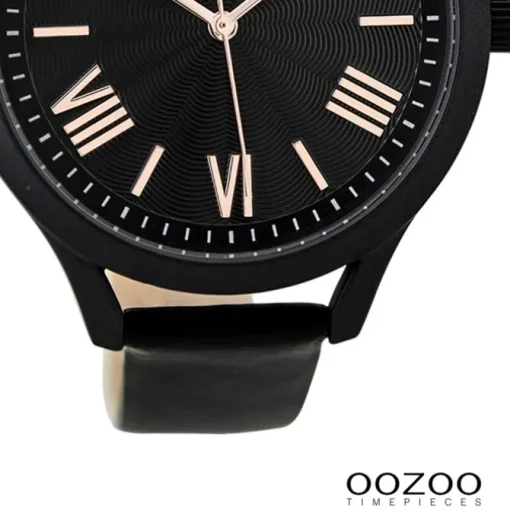 Oozoo Damen Armbanduhr Timepieces Analog Leder schwarz UOC9479A