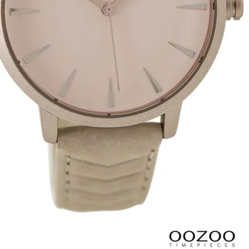 Oozoo Damen Armbanduhr Timepieces Analog Leder beige UOC9507A