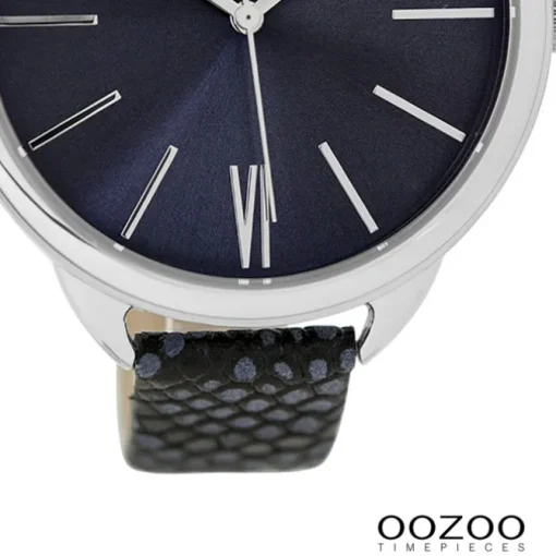 Oozoo Damen Armbanduhr Timepieces Analog Leder dunkelblau UOC9514A