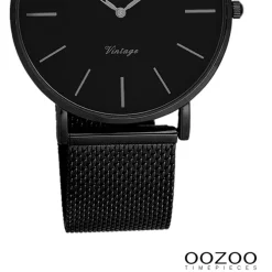 Oozoo Damen Armbanduhr Timepieces Analog Metall schwarz UOC9934A