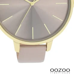 Oozoo Damen Armbanduhr Timepieces Analog Leder taupe braun UOC11256