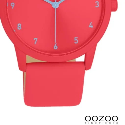 Oozoo Damen Armbanduhr Timepieces Analog Lederband rot UOC11465
