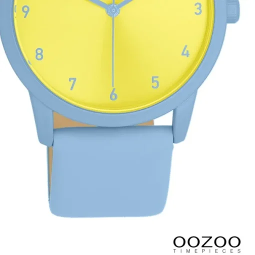 Oozoo Damen Armbanduhr Timepieces Analog Lederband hellblau UOC11466