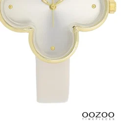 Oozoo Damen Armbanduhr Timepieces Analog Lederband grau UOC11521