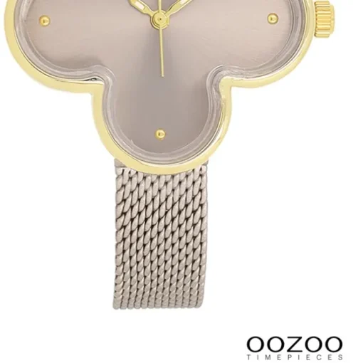 Oozoo Damen Armbanduhr Timepieces Analog Metallband taupe braun UOC11528