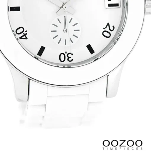Oozoo Damen Armbanduhr Timepieces Analog Plastik weiß UOC4255A