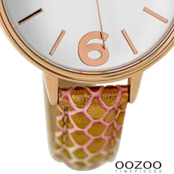 Oozoo Damen Armbanduhr Timepieces C9481 38mm Quarz Leder pink gold UOC9481