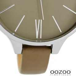 Oozoo Damen Armbanduhr Timepieces C9543 45mm Quarz Leder beige UOC9543
