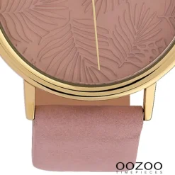 Oozoo Damen Armbanduhr Timepieces C10081 Quarzwerk Leder altrosa UOC10081