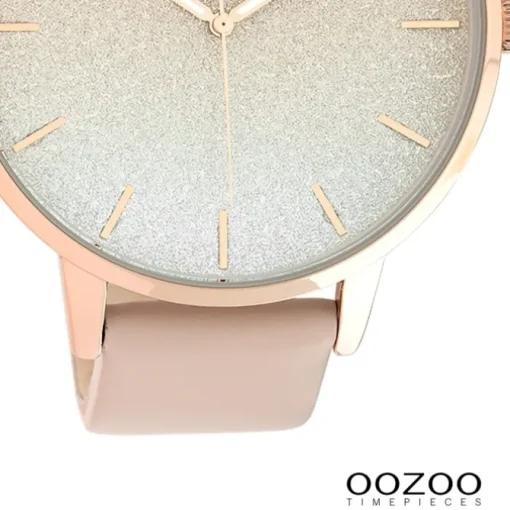 Oozoo Damen Armbanduhr Timepieces Analog Leder beige weiß UOC10831