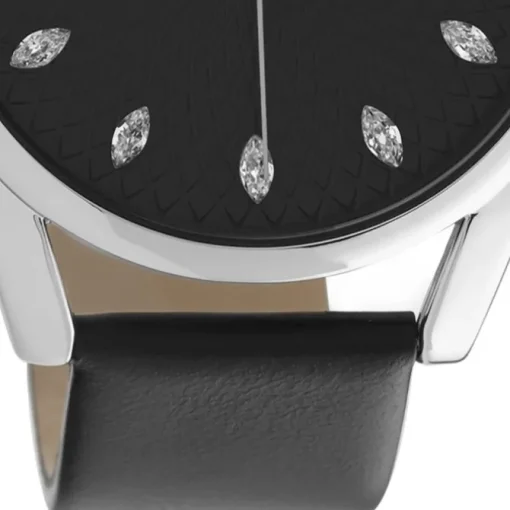 Oozoo Damen Armbanduhr Timepieces C10818 Analog Leder schwarz UOC10818