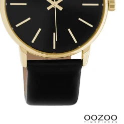 Oozoo Damen Armbanduhr Timepieces Analog Leder schwarz UOC10840
