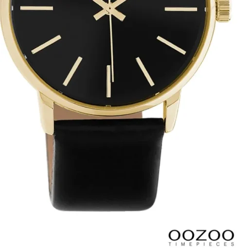 Oozoo Damen Armbanduhr Timepieces Analog Leder schwarz UOC10840