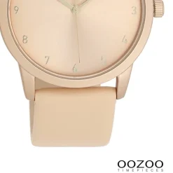 Oozoo Damen Armbanduhr Timepieces Analog Leder beige UOC11078