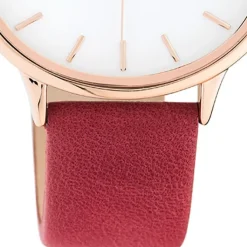 Oozoo Damen Armbanduhr Timepieces C10942 Analog Leder rot UOC10942