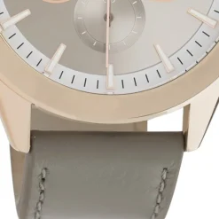 Oozoo Damen Armbanduhr Timepieces C10802 Analog Leder grau UOC10802