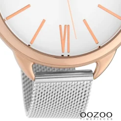 Oozoo Damen Armbanduhr Timepieces C10133 Quarz Stahl silber UOC10133