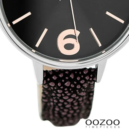 Oozoo Damen Armbanduhr Timepieces C9484 38mm Leder lila schwarz UOC9484