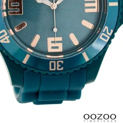 Oozoo Damen Armbanduhr Timepieces Analog Silikon blau türkis UOC5032A
