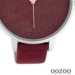 Oozoo Damen Armbanduhr Timepieces Analog Leder weinrot UOC10408
