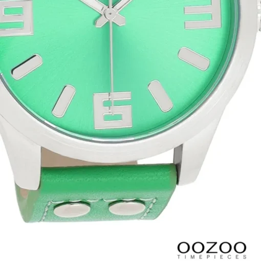 Oozoo Damen Armbanduhr Timepieces Analog Leder grün UOC1077A