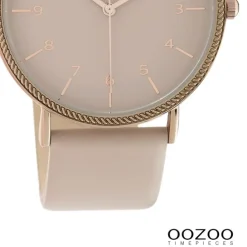 Oozoo Damen Armbanduhr Timepieces Analog Leder beige rosa UOC10820