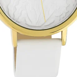 Oozoo Damen Armbanduhr Timepieces C10601 Analog Leder weiß UOC10601