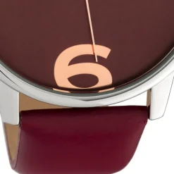 Oozoo Damen Armbanduhr Timepieces C10373 Analog Leder weinrot UOC10373