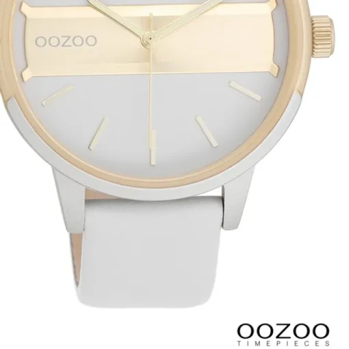 Oozoo Damen Armbanduhr Timepieces Analog Leder grau UOC11152