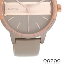 Oozoo Damen Armbanduhr Timepieces Analog Leder taupe braun UOC11153
