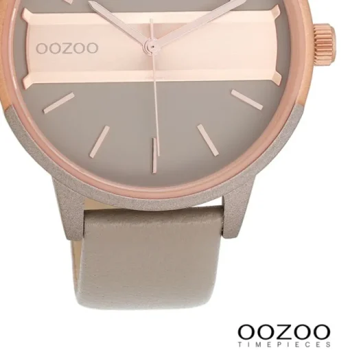 Oozoo Damen Armbanduhr Timepieces Analog Leder taupe braun UOC11153