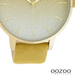Oozoo Damen Armbanduhr Timepieces Analog Leder gelb UOC10833