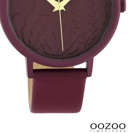 Oozoo Damen Armbanduhr Timepieces Analog Leder violett UOC10609