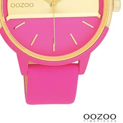 Oozoo Damen Armbanduhr Timepieces Analog Leder pink UOC11192