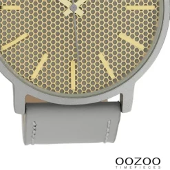 Oozoo Damen Armbanduhr Timepieces Analog Leder grau UOC10036
