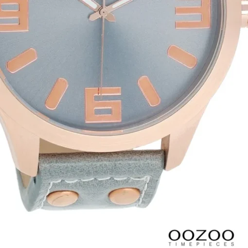 Oozoo Damen Armbanduhr Timepieces Analog Leder grau UOC1104A